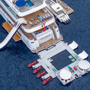 Toys for TOP FIVE II, a 200-foot Royal Hakvoort yacht for charter in The Bahamas and Caribbean.
