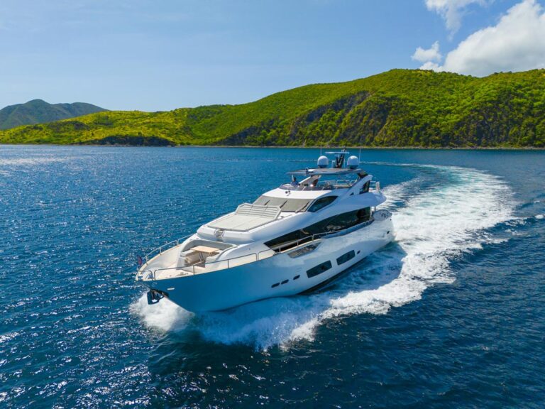 Profile of ROAMER, a 92 foot Sunseeker yacht for charter in the Caribbean.
