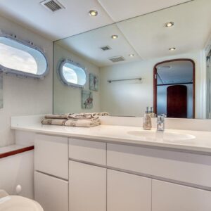 MY LADY ALASKA - Guest ensuite of LADY ALASKA, a 97 foot Broward yacht for charter in Alaska.