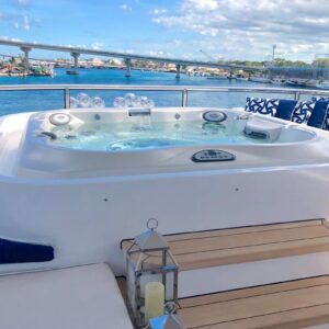 Jacuzzi of TANZANITE, a 145 foot Westship yacht for charter.