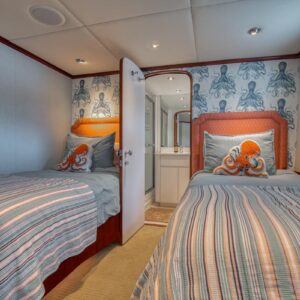 MY LADY ALASKA - Guest stateroom of LADY ALASKA, a 97 foot Broward yacht for charter in Alaska.