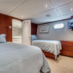 MY LADY ALASKA - Guest stateroom of LADY ALASKA, a 97 foot Broward yacht for charter in Alaska.
