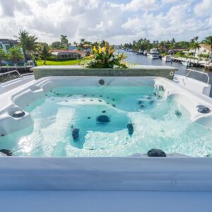 Jacuzzi of CHANSON, a 120 foot Christensen yacht for charter in The Bahamas.