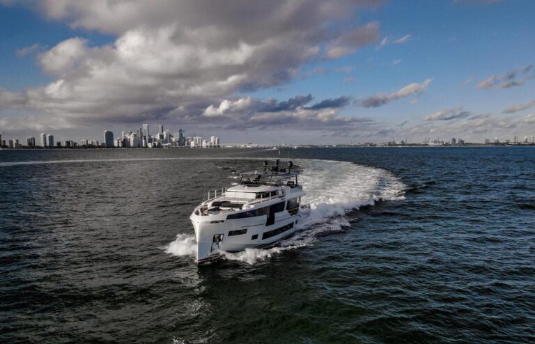 Profile of SAINT, an 88 foot Sirena yacht for charter in the Caribbean.