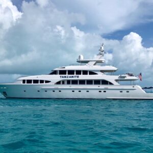 Profile of TANZANITE, a 145 foot Westship yacht for charter.