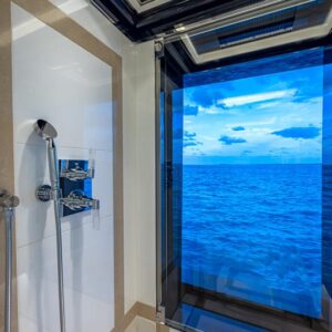 VIP ensuite of OKTO, a 218 foot ISA yacht for charter in the Mediterranean.
