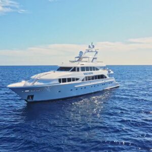 Profile of TANZANITE, a 145 foot Westship yacht for charter.