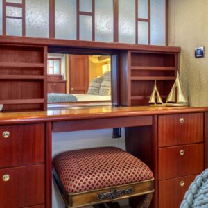 Master stateroom of CHECKED OUT, a 65' Pacific Mariner yacht for charter in the Pacific Northwest.
