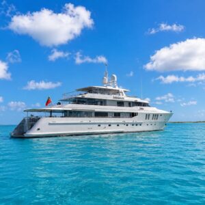 Profile of JUBILEE, a 151 foot Pendennis yacht for charter in the Mediterranean.