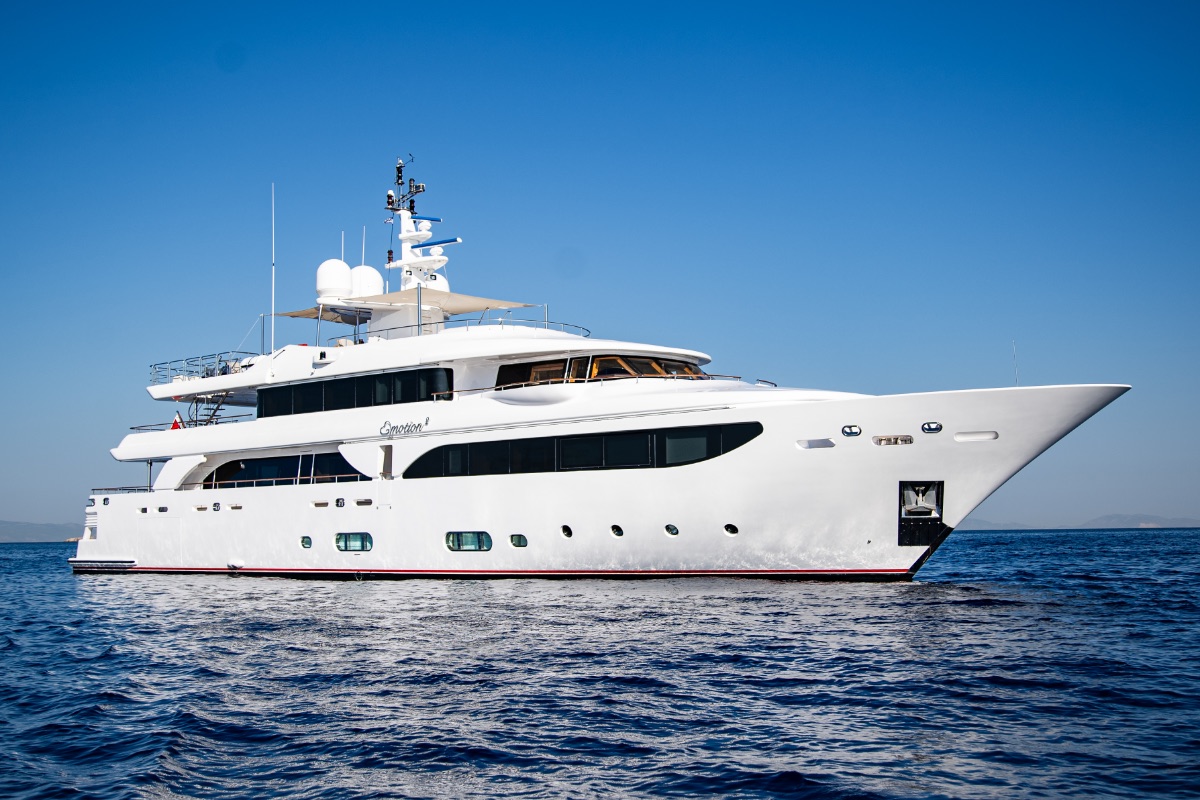 Profile of EMOTION 2, a 140' CRN yacht for sale.
