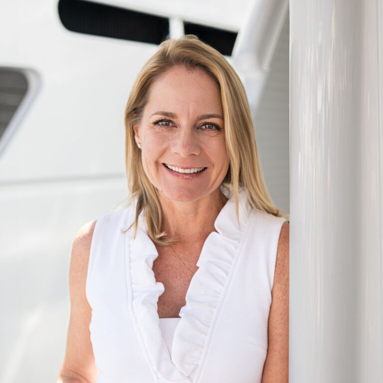 Headshot of Brie Tarbert, Luxury yacht charter broker with Worth Avenue Yachts.