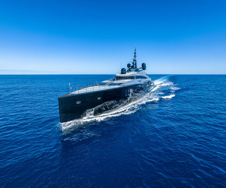 Profile of OKTO, a 218 foot ISA yacht for charter in the Mediterranean.