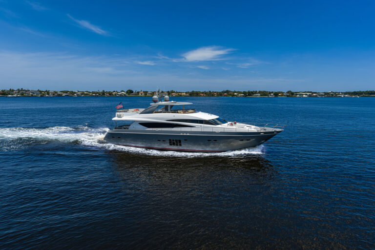 Profile of SPECTRE, a 95 foot Princess yacht for charter in The Bahamas.