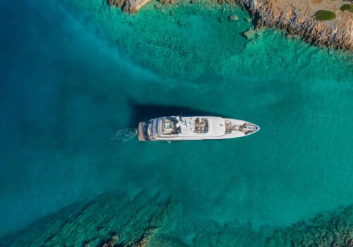 Aerial Shot 161' Mondomarine Yacht ZALIV III