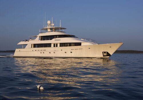 Trisara, 130' Westport in Bar Harbor, Maine.