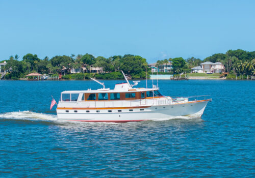 Profile of ABSOLUTE, a 62' Trumpy yacht for sale.