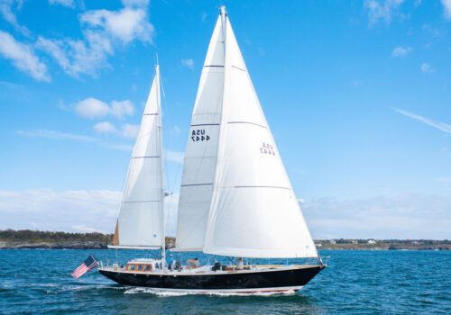 Profile of PIAFFE, a 71 foot New England Boatworks yacht for sale.