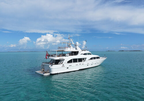 Profile of BW 100 foot Benetti yacht for sale