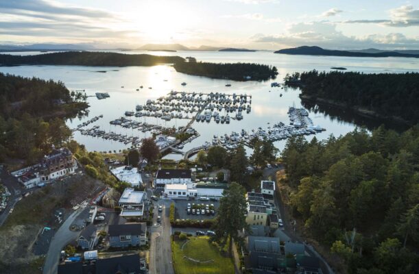 Aerial view of Roche Harbor.