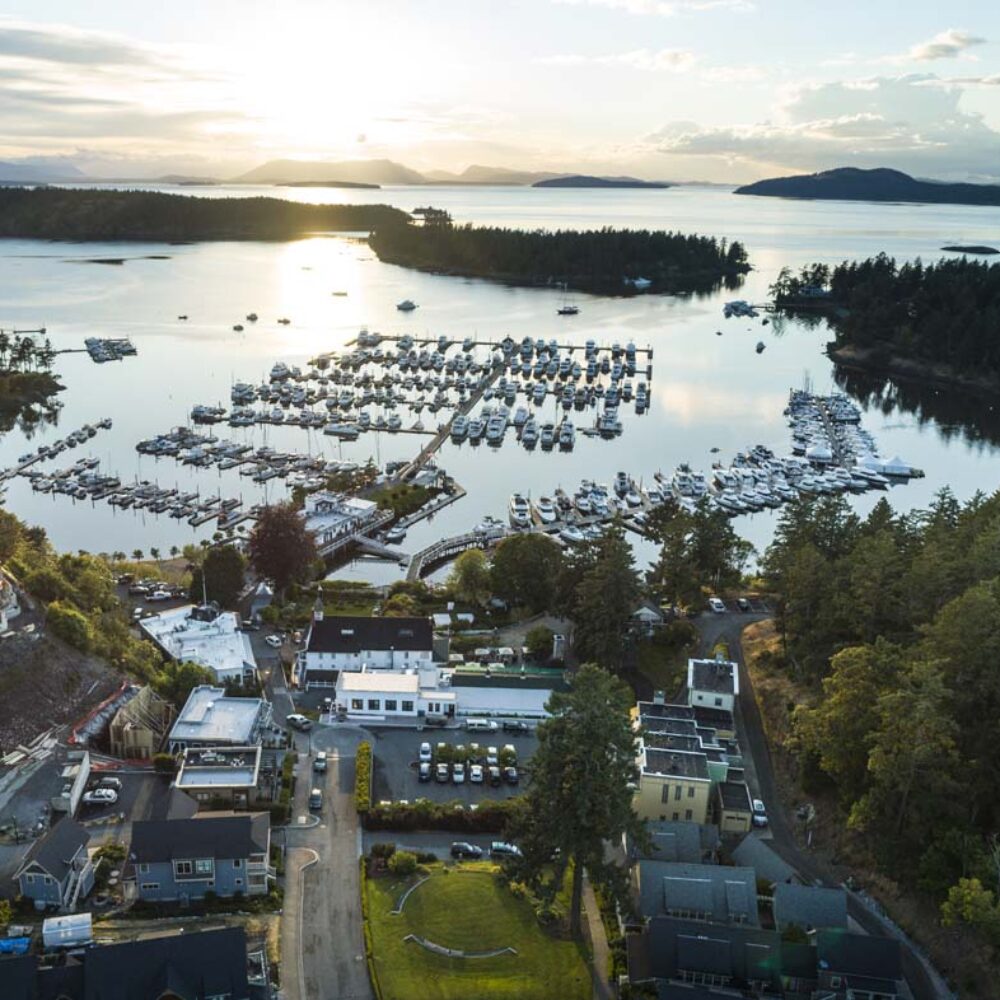 Aerial view of Roche Harbor.