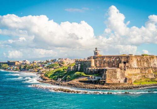 Panoramic landscape of historical castle El Morro
