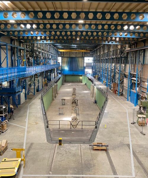 View from inside the Feadship Shipyard