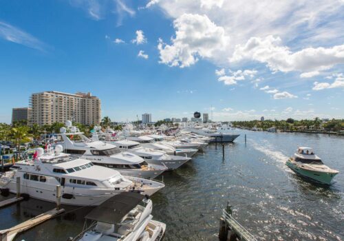 Fort Lauderdale Marina Aerial Shot of Docks