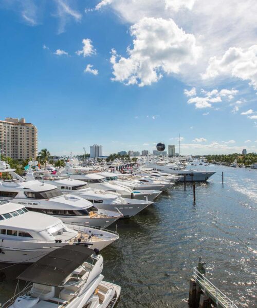 Fort Lauderdale Marina Aerial Shot of Docks