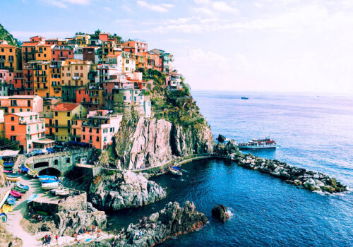 View of the Amalfi Coast on a Mediterranean Yacht Charter
