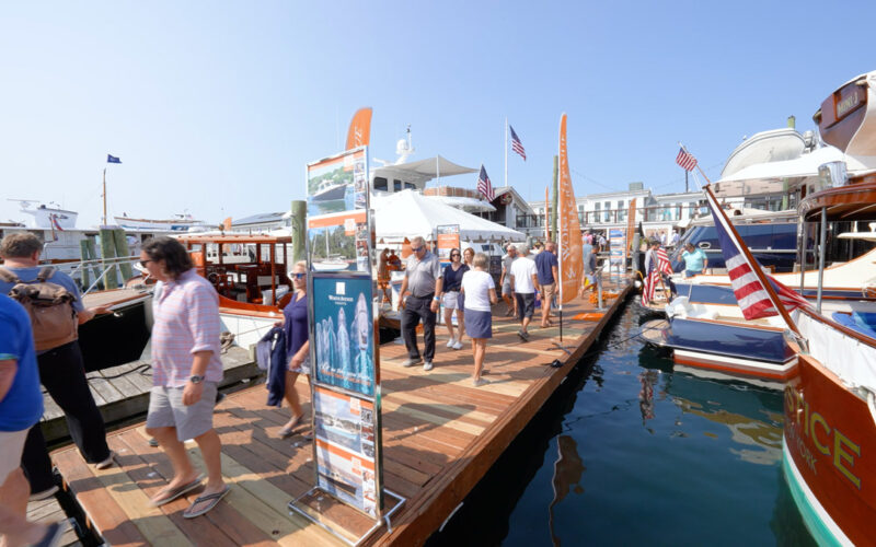 Docks at the Newport Brokerage Boat Show 2024.