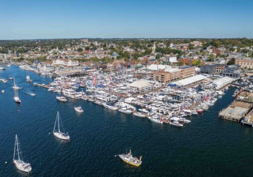 Aerial of the Newport Brokerage Boat Show