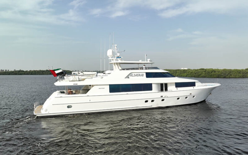Profile of AL3AGRAB 112' Westport yacht for sale
