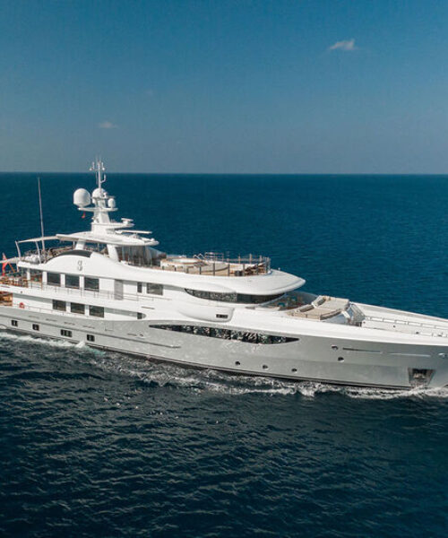 Profile of SERENITY J 180 foot Amels yacht for sale
