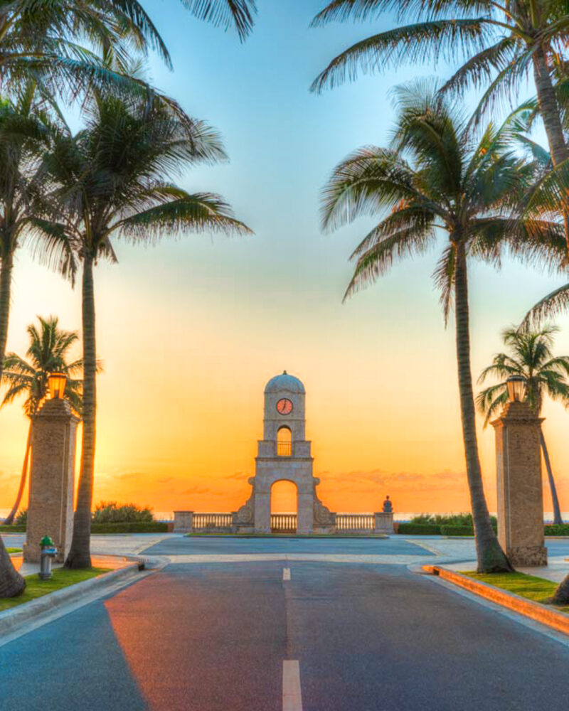Sunrise on Worth Avenue, Palm Beach, Florida