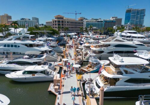 Worth Avenue Yachts' Display at the 2023 Palm Beach Boat Show
