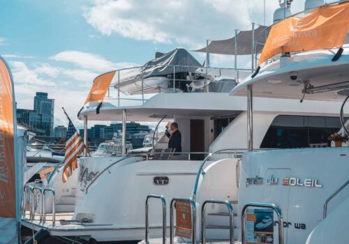 Seattle Boats Afloat Show Photo of yachts on display