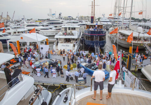 Worth Avenue yacht hop at the Palm Beach boat show.