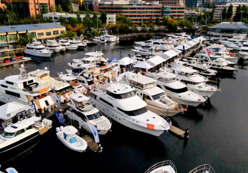 Seattle Boats Afloat Fall Show 2022 Aerial East Dock