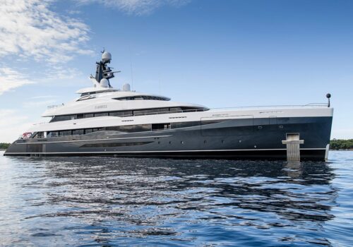 74.5-meter Motor Yacht ELANDESS, built by Abeking & Rasmussen in 2018 accommodates up to 14 guests in 7 staterooms.